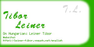 tibor leiner business card